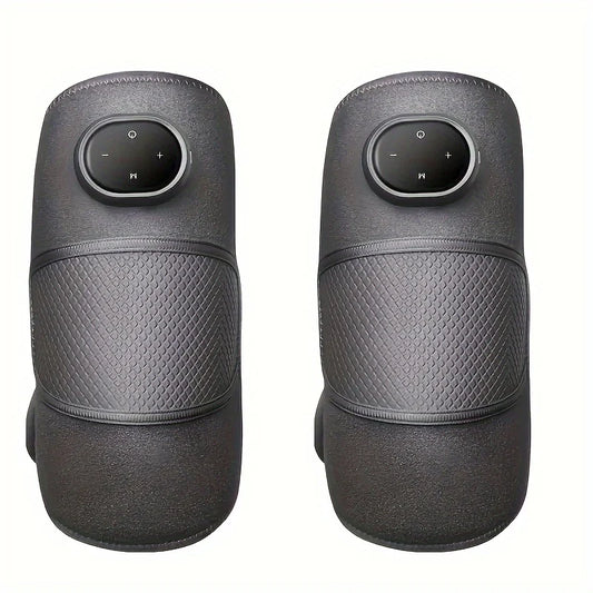 1Pc/2Pcs Heated Knee Massager, 3-in-1 Heated Knee, Elbow, and Shoulder Wrap, Vibrating Knee Heating Pad, 3 Adjustable Vibration and Heating Modes, Heating Pad for Knee, Elbow, Shoulder, and Leg Relaxation (Dual-Use Device)