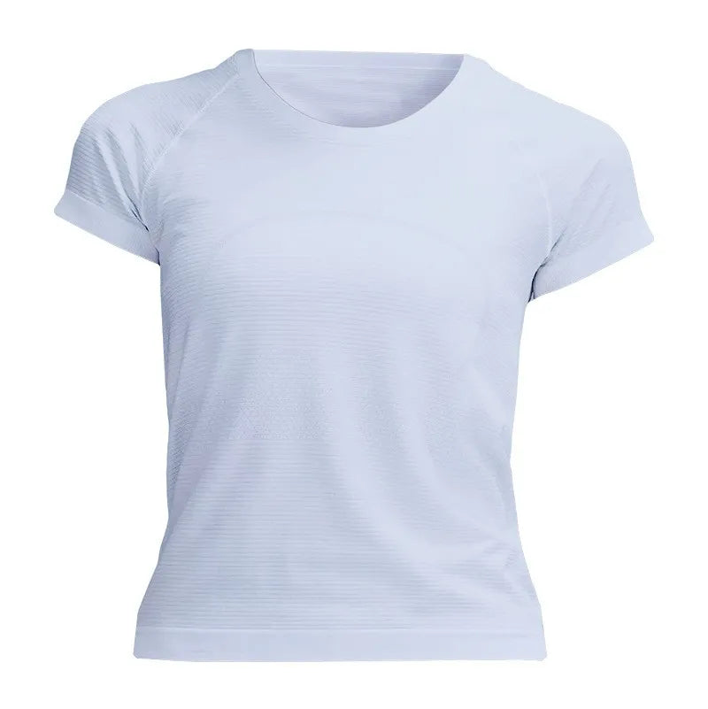 Sports Fitness Short Sleeve Quick-Dry Shirt Women's Yoga Wear Running Top Slimming T-Shirt