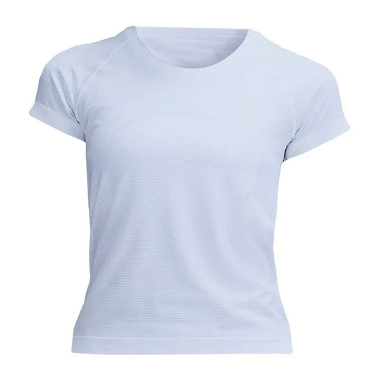 Sports Fitness Short Sleeve Quick-Dry Shirt Women's Yoga Wear Running Top Slimming T-Shirt