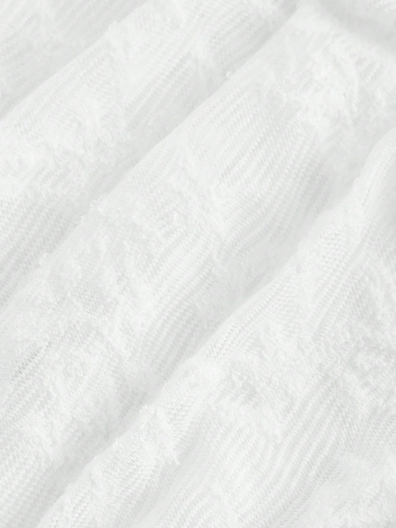 White Lace Long Sleeve Flared Top For Women Casual Fashion