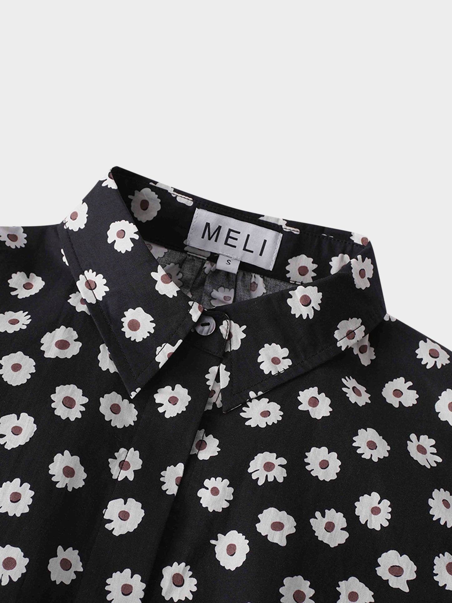 Puff Sleeve Blouse-Flower Poppy-2