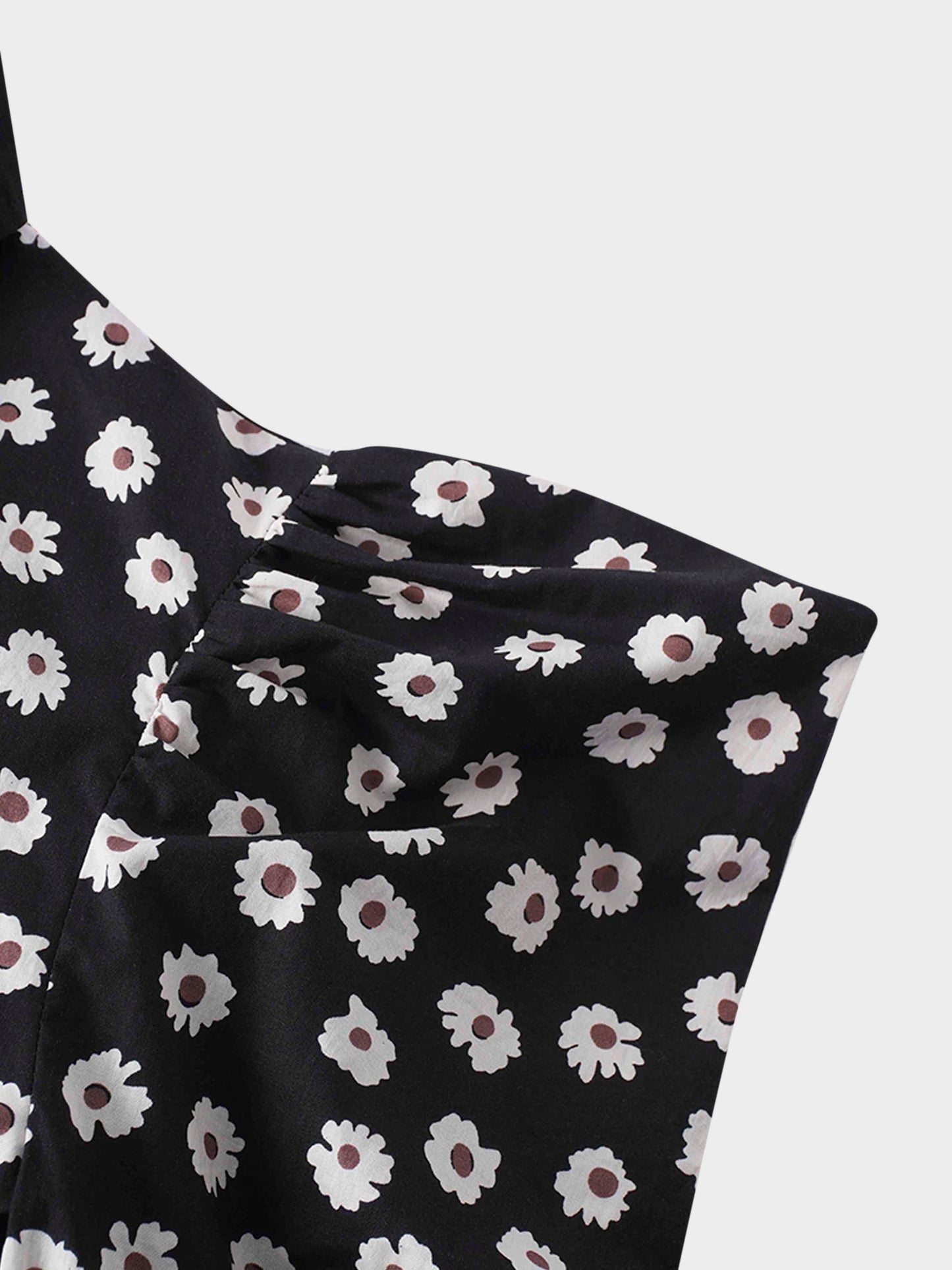 Puff Sleeve Blouse-Flower Poppy-3