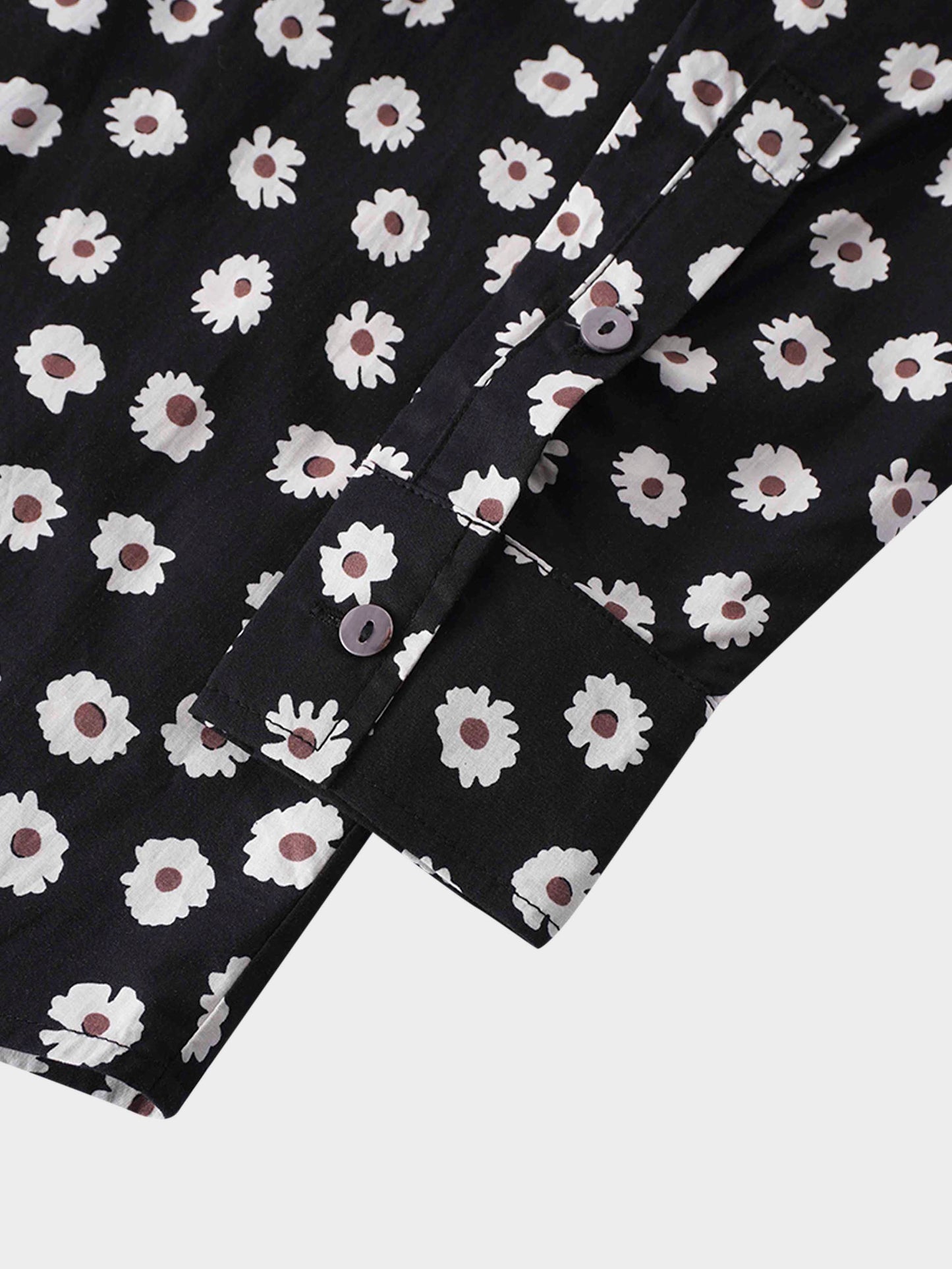 Puff Sleeve Blouse-Flower Poppy-4