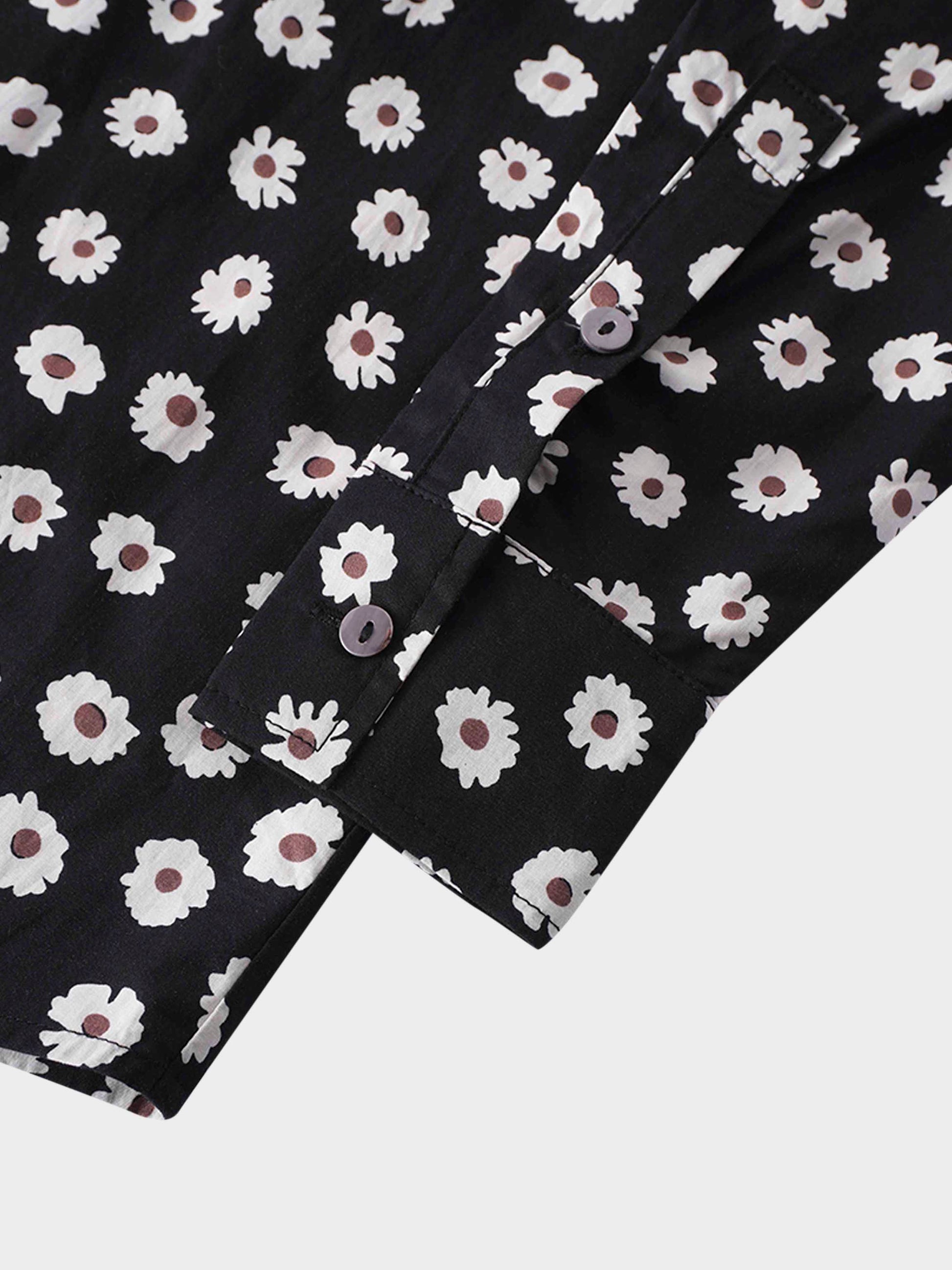 Puff Sleeve Blouse-Flower Poppy-4
