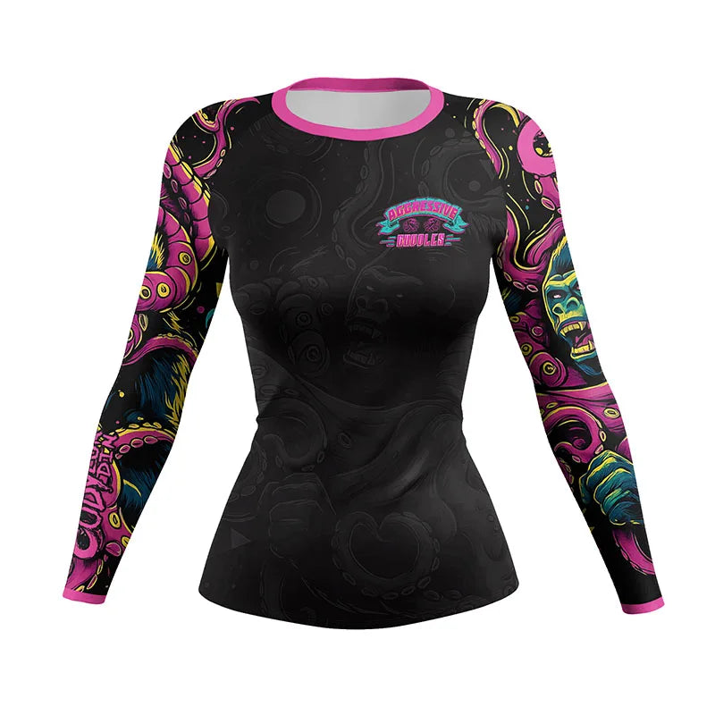 Cody Lundin Ladies Women Rash Guard Gym Clothing MMA Compression Sportswear Jiu Jitsu Rashguard T-shirts Boxing Grappling Shirt
