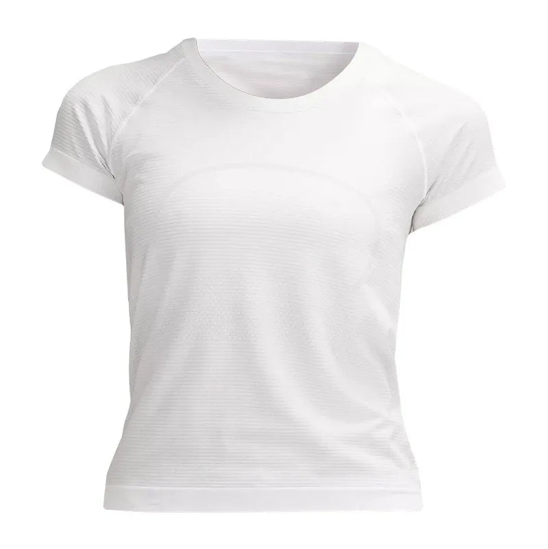 Sports Fitness Short Sleeve Quick-Dry Shirt Women's Yoga Wear Running Top Slimming T-Shirt