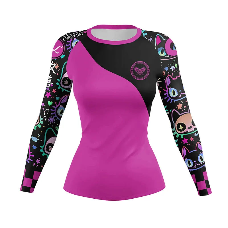 Cody Lundin Ladies Women Rash Guard Gym Clothing MMA Compression Sportswear Jiu Jitsu Rashguard T-shirts Boxing Grappling Shirt