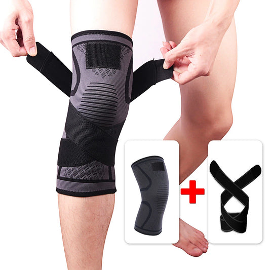 1Pcs Knee Compression Pad Sleeve with Adjustable Strap for Men Women Knee Support Brace Knee Wraps for Pain Relief Joint Procter