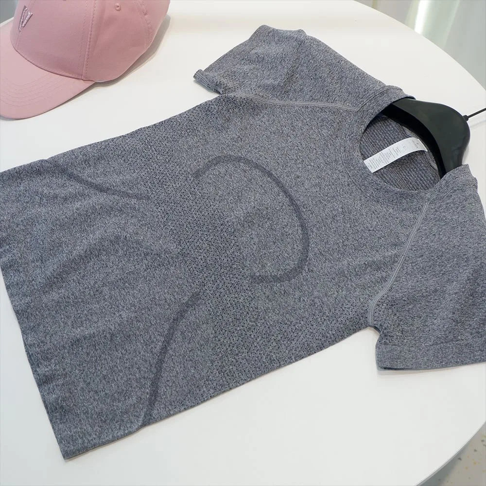 Sports Fitness Short Sleeve Quick-Dry Shirt Women's Yoga Wear Running Top Slimming T-Shirt