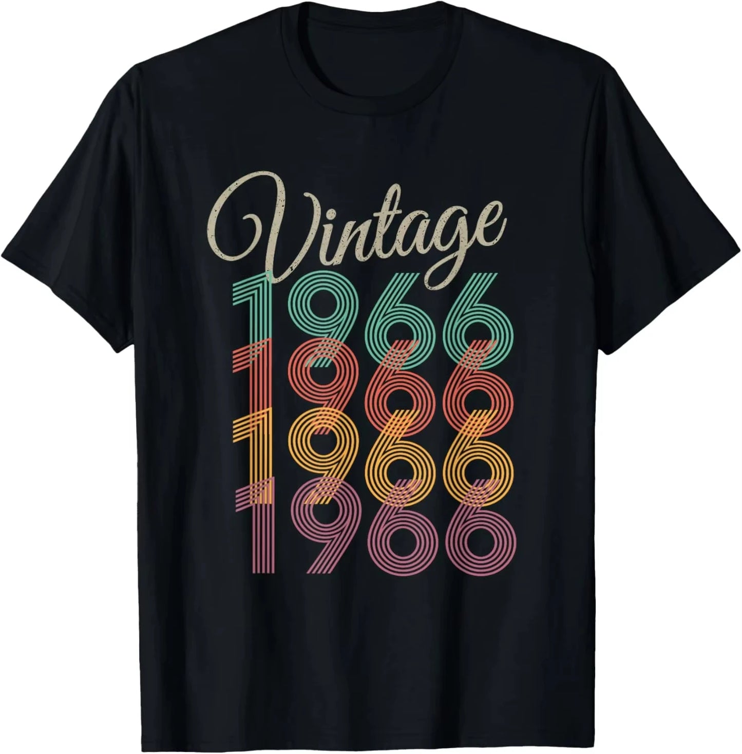 1966 Vintage Style Printed T-Shirt – 59th Birthday Gift (59th Anniversary Shirt)women Clothing Fashion Summer Streetwear Y2K Top
